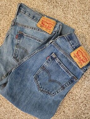 💎Levi's Light and Medium Blue Denim Jeans - Twin Pack 32x34 Y2K INDIE SlEeZEe🎸
